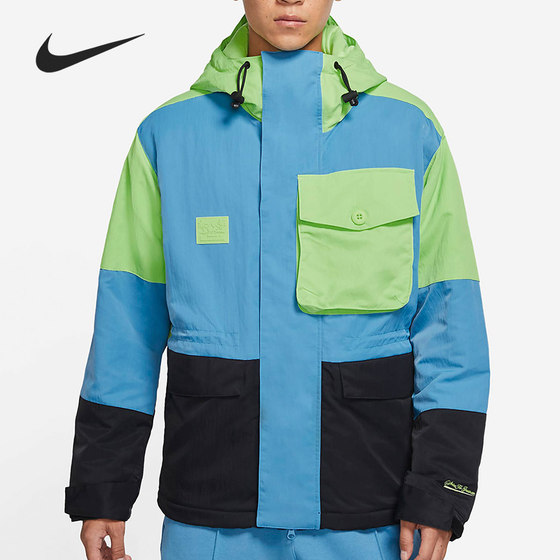 Nike/Nike's official genuine season new men's sports warm cotton jacket DA6714-345 Nike/Nike's official genuine season new men's sports warm cotton jacket DA6714-345