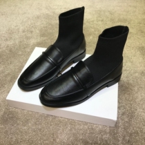 2022 autumn and winter all-match new elastic socks boots womens skinny socks boots flat Martin boots short boots socks shoes womens trend