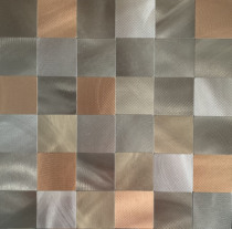 Eurostyle metal high temperature resistant kitchen hearth wall paper waterproof anti-oil self-adhesive mosaic tile background moisture proof wall sticker