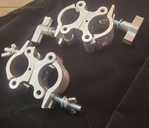 Aluminum alloy double buckle universal buckle card 50-50mm tube surface smooth anodized