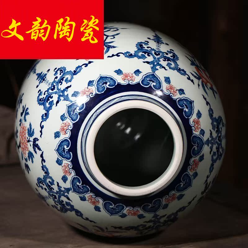 Hand - made porcelain of jingdezhen ceramic jars 25 kg sealed jar youligong it hip mercifully wine bottles