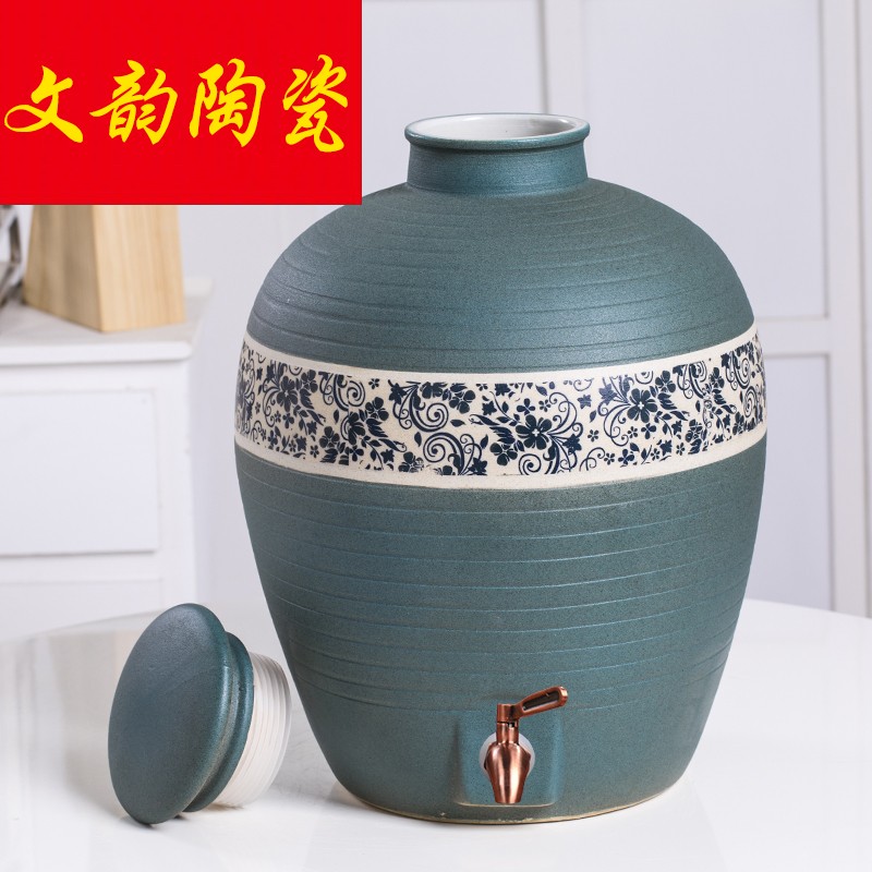 Jingdezhen ceramic jars home hotel with medium size archaize jars liquor mercifully wine bottle seal