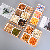 Fashionable European ceramic seasoning dish tray bamboo wood split snack plate dish dish tableware dish dish tableware