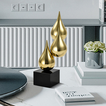 All-copper abstract art water drops decoration sales office model room office study shelf bookcase sculpture decoration decoration
