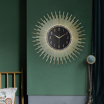 New Chinese American light luxury style creative wall clock silent model room hotel living room dining room art atmospheric clock