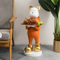 Creative cartoon bear large tray floor decoration decoration restaurant bar cafe door welcome decorations