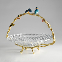 High-end luxury art atmospheric bird decoration fruit plate fruit basket Villa model room living room dining room American light luxury style