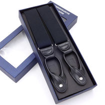 3 5cm wide Inron retro button type harness clip thickened hanging pants with shoulder strap male Western pants lengthened tightness brace