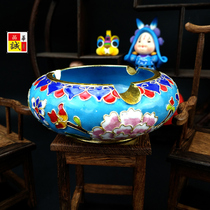 Jingtai Blue and Old Beijing Jingtai Blue Pinch Craft Pendulum of Ashtray Pen Washing Unit Cultural Gift Collection
