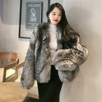Imported whole leather fox fur coat womens short silver fox red fox long-sleeved warm 2021 new winter coat