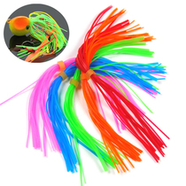 DIY sea fishing lead head hook bass bait drag hook tied silicone wire colored floating with DIY tie-making material