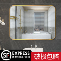Bathroom mirror Wall self-adhesive toilet toilet sink wall-mounted non-perforated comb makeup wash mirror wall-mounted