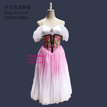  Professional adult childrens ballet performance suit Gerberia Giselle bell-shaped long yarn skirt competition suit Practice suit