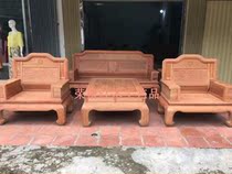 Vietnam mahogany furniture rosewood semi-finished products Myanmar Laos pear European sofa six-piece set 1 1 3