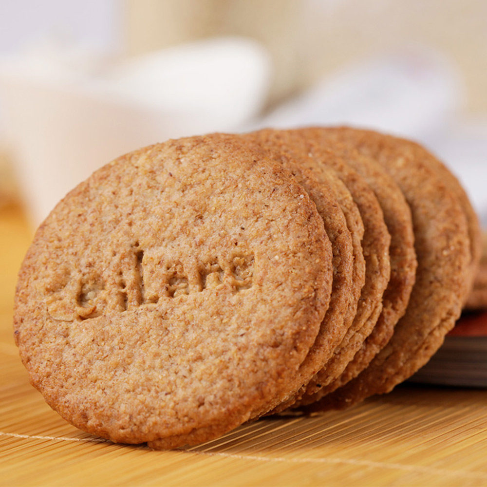 思朗饼干纤麸粗粮饼干消化饼干1800g无蔗糖食品杂粮零食批发整箱