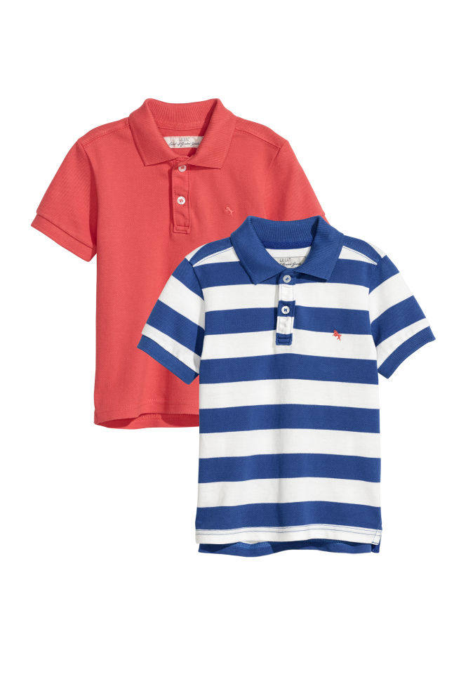 hm h&m上海专柜正品童装男童宝宝棉质汗布短袖polo衫t恤18夏