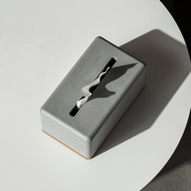 Feel One FONE Nordic Decorative Tissue Box Creative Cement Pumping Cardboard Box Hotel Home Living Room Toilet Paper Towel Box