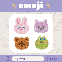 Miss Godzilla Little Bear cuddly embroidered embroidered bunny girl cloth with cat decor with cloth frogs clothes patch paste