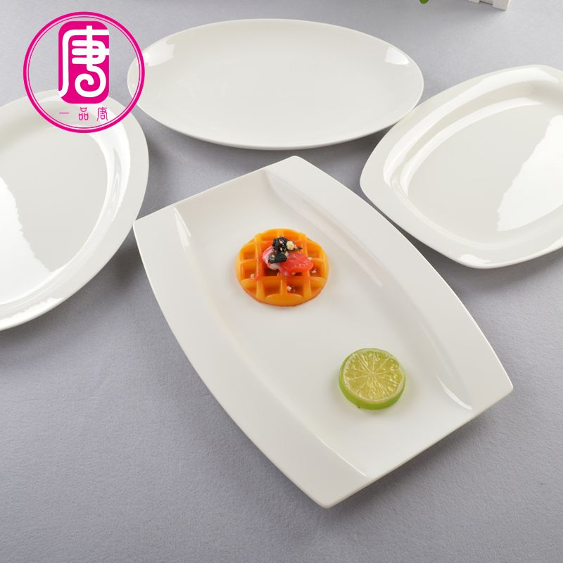 The Fish dish dish of pure white ceramic ipads China 12 "Japanese moonlight rounded square big Fish dishes