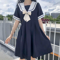 College Fengyuan Love Small Low Navy Dress Summer 2023 New Loose Sweet Dress