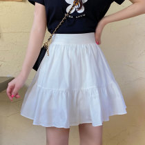 Dress 2023 new summer send white high waist and cute puffy short skirt A - word skirt