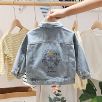 Boys spring denim jacket 2021 new childrens thin top foreign style male baby spring and autumn Korean jacket