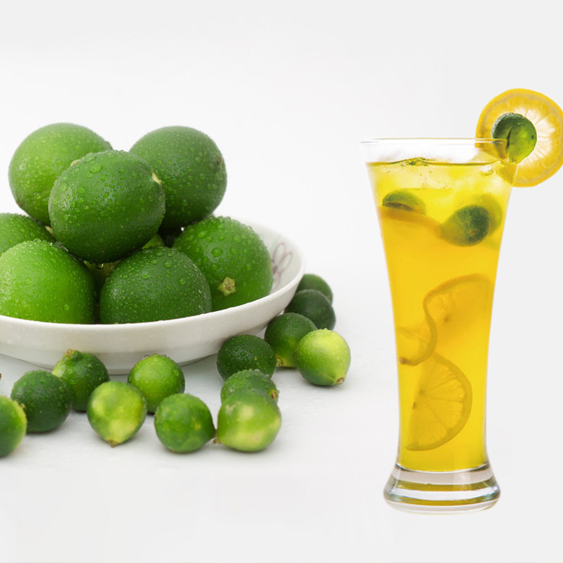 精选无籽青柠檬1斤 青金桔1斤金桔柠檬汁组合靓果套餐多省包邮