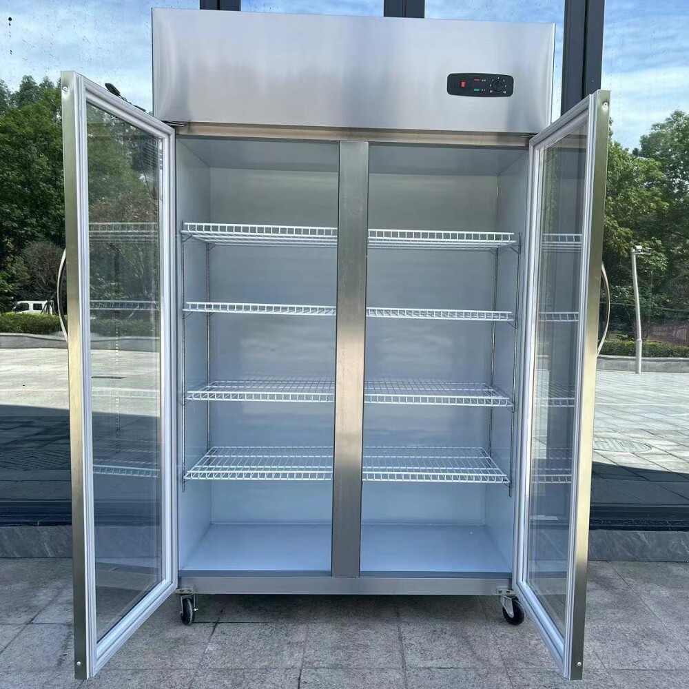 双门冷藏展示柜冰箱立式商用三门冷柜大容量蔬菜水果保鲜柜点菜柜