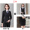 Female - black coat+skirt+vest