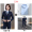 Female - Royal blue jacket+pants+9181 blue shirt