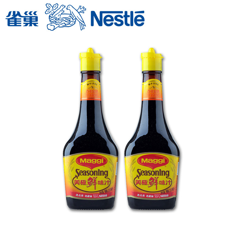 雀巢旗舰店美极鲜味汁厨房调料200ml2瓶装l海鲜生抽美极鲜酱油
