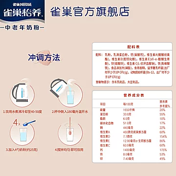 【蜜蜂惊喜社】雀巢怡养双活性菌中老年奶粉[40元优惠券]-寻折猪