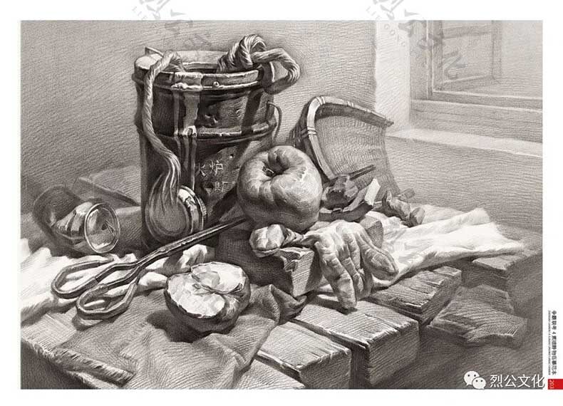 争霸联考4素描静物临摹范本2020烈公文化黎伟立单个组合几何体静物