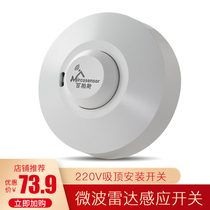 HPPAS microwave radar sensor switch Ceiling installation adjustable microwave sensor 220V human body sensor switch