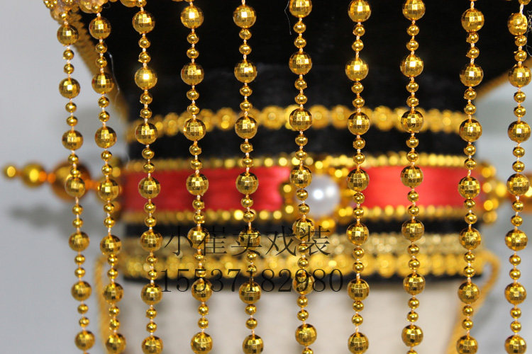 秦始皇帽子戏曲平顶冠cos玄冠汉服帽子龙王阎王天子帽皇帝平天冠