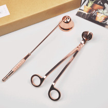 Rose Gold Birthday Wedding Party Aromatherapy Candle Holder Candle Candle Wick Scissors Stainless Steel Candle Set Box