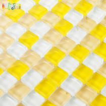 (Linus) Crystal glass mosaic tile toilet puzzle background wall tile bay window wall sticker decoration