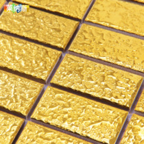 Linus Gold Gold ceramic Mosaic Electroplated Ceramic Mosaic Puzzle background wall living room tiles