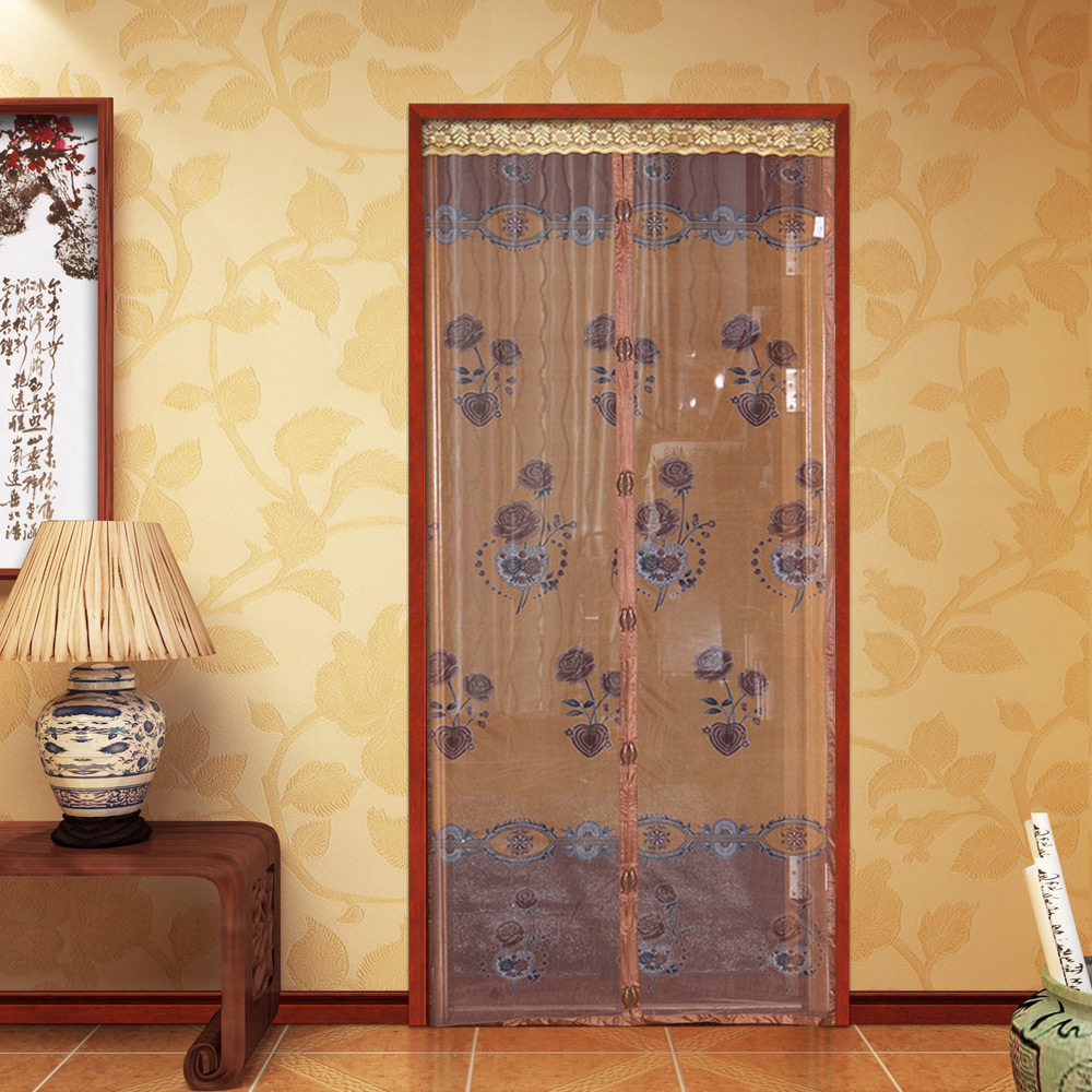 【彩鑫家居专营店】一帘幽梦包邮特价防蚊门帘纱窗帘磁性软纱门免穿