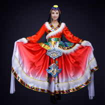 Adult Tibetan dance performance clothing new ethnic minority dance clothing Tibetan sleeve dance suit female performance clothing