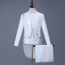 New tuxedo mens slim dress suit suit suit chorus conductor costume stage performance suit mens magic suit
