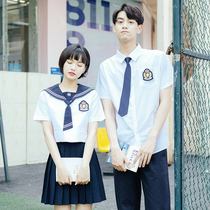 Japanese mens and womens JK uniforms summer DK school uniforms Couple wear junior high school school style graduation season seallers uniforms