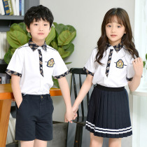 2022 New Summer Short Sleeve Shirt for male and female children Innlenology Wind class uniforms for primary and secondary school students Uniforms Kindergarten Garden Clothing