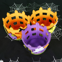 Halloween creative storage non-woven children candy blue ball scene layout kindergarten pumpkin candy basket