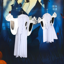 Halloween decoration supplies ghost festival bar kindergarten venue layout props three-dimensional ghost folding hanging ornaments