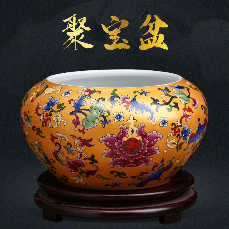Jingdezhen ceramics cornucopia furnishing articles of TV ark, rich ancient frame of Chinese style household, office decoration