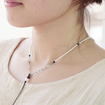 Natural Pearl jade pendant lanyard chain very thin lady telescopic fixed style song original handmade fashion high-grade