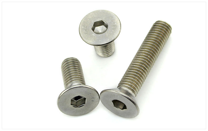 304不锈钢沉头内六角螺丝钉 din7991平头内六角螺丝m2 m2.5 m3
