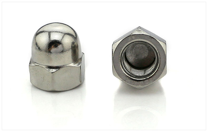 不锈钢盖型螺母304盖母 整体螺母盖形螺帽 圆头盖母装饰螺.
