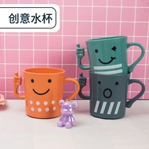 Tooth Cylinder Cup Plastic Creative Korea Toothbrushing Cup Female Toiletries Cup Children Toothbrushing Cups Cartoon Cute Couple Home
